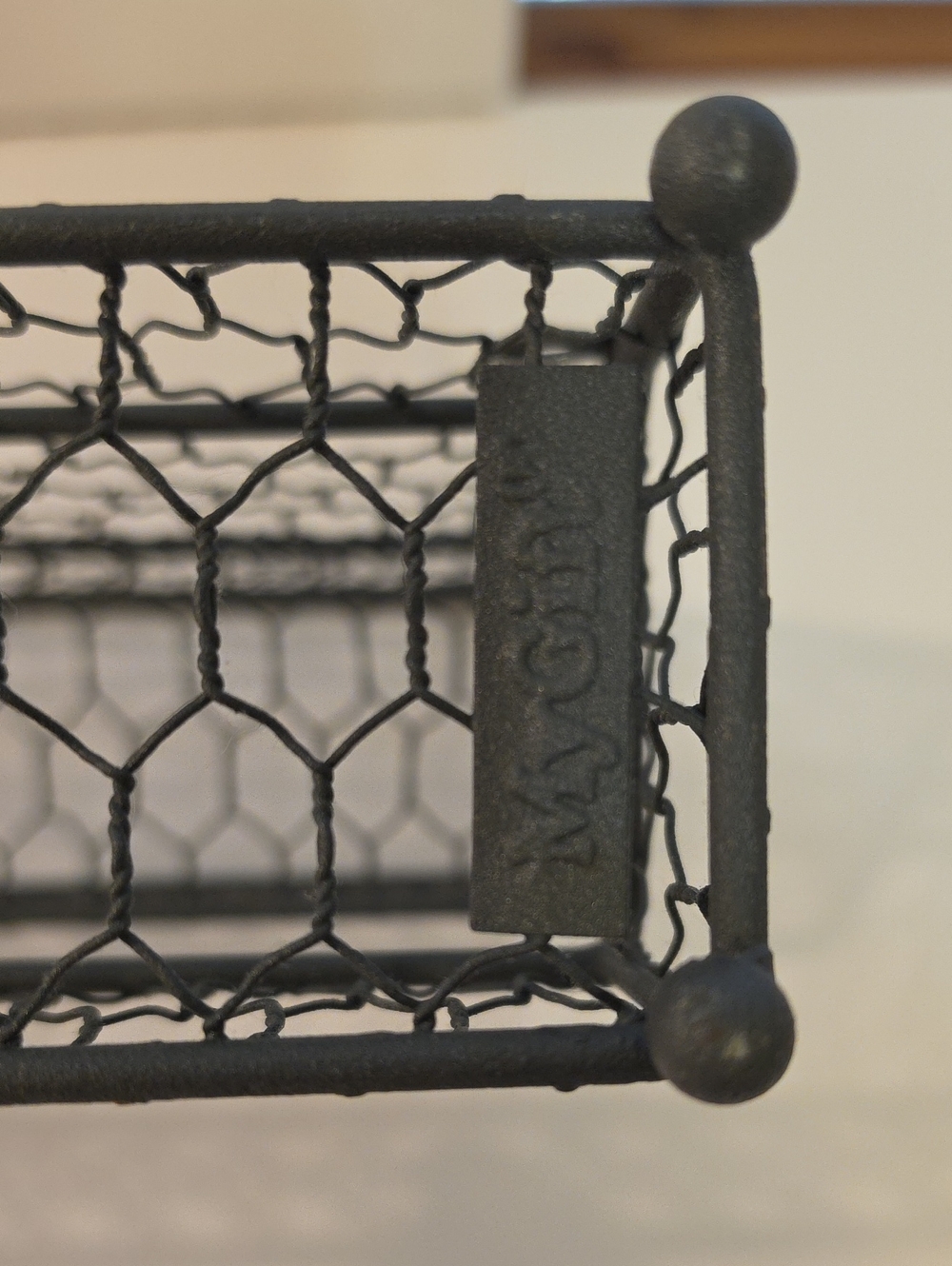 Rustic Two Tier Gray Wire Mesh/Chicken Wire Spice Rack - My Gift Brand - Picture 2 of 6
